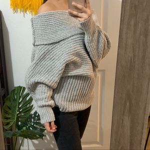 Long grey sweater